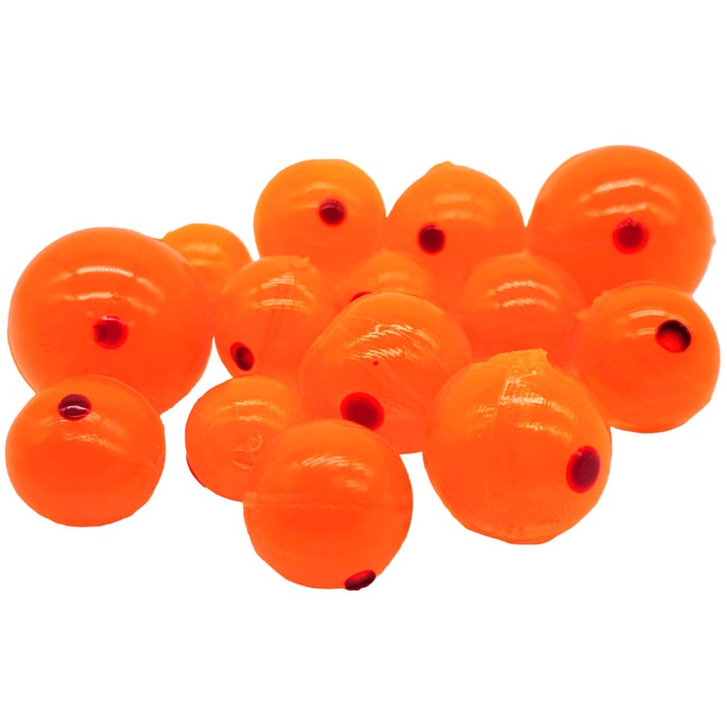 BnR Tackle Soft Beads, 18mm, Natural Stinkeye, Neutral Buoyancy, 8/pack