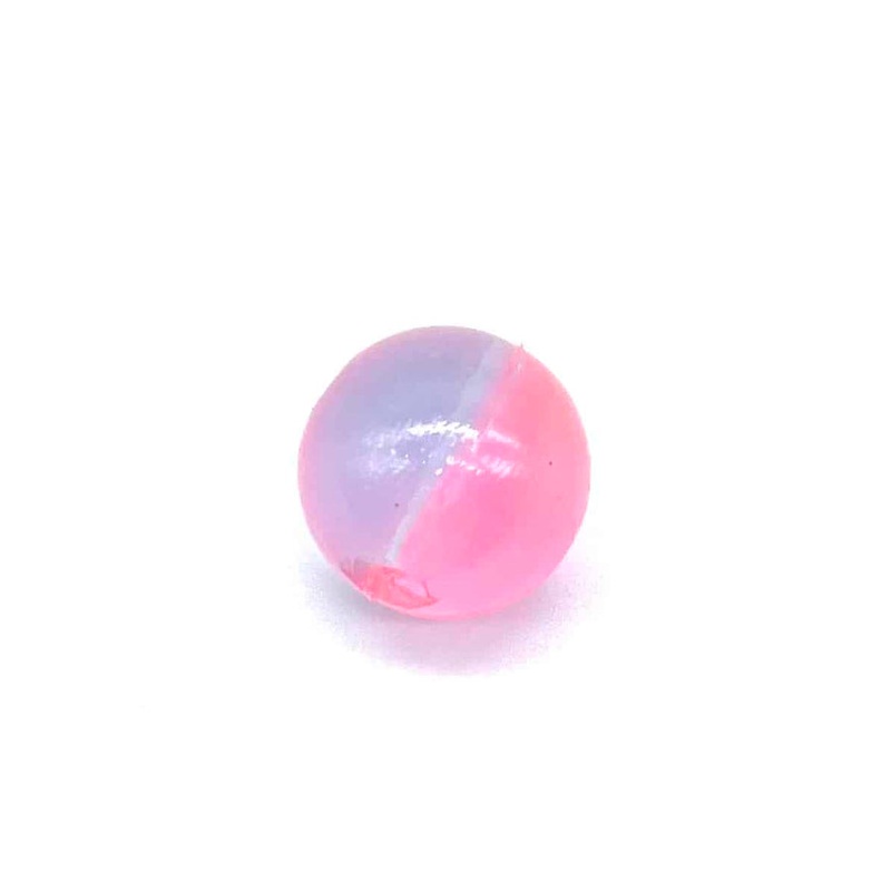 BnR Tackle Soft Beads, 18mm, Pink Caddy, Neutral Buoyancy, 8/pack