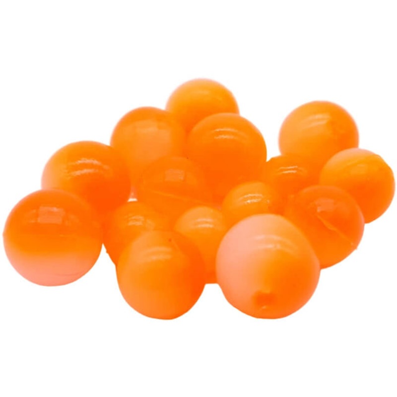 BnR Tackle Soft Beads, 18mm, Roe Light 50/50, Neutral Buoyancy, 8/pack