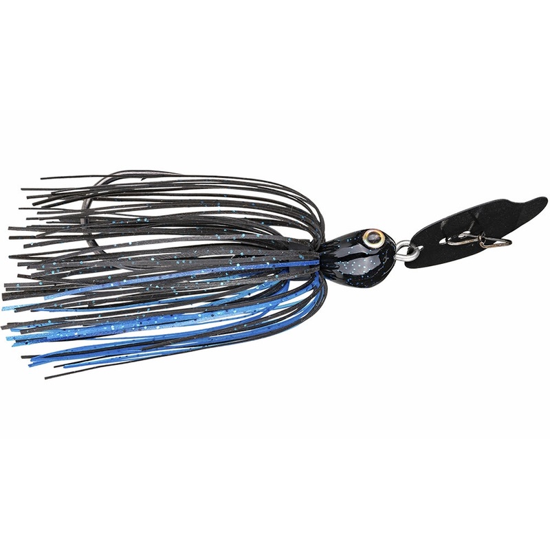 TCVSJ12-2 0.5 Oz Thunder Cricket Vibrating Swim Jig Fishing Lure, Black & Blue