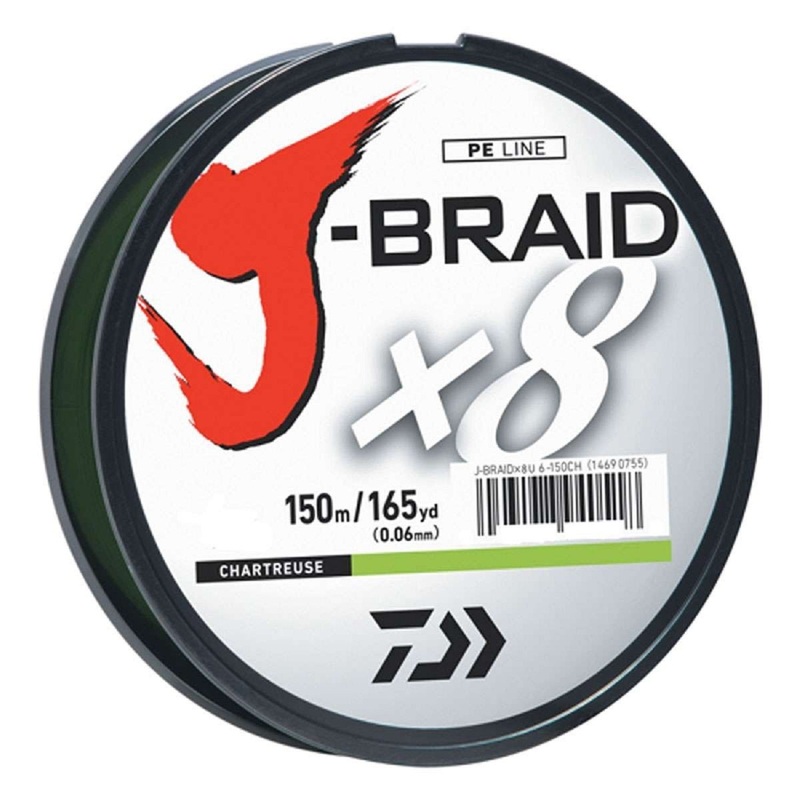 Daiwa J-Braid Chartreuse Filler Spool - 150M 20