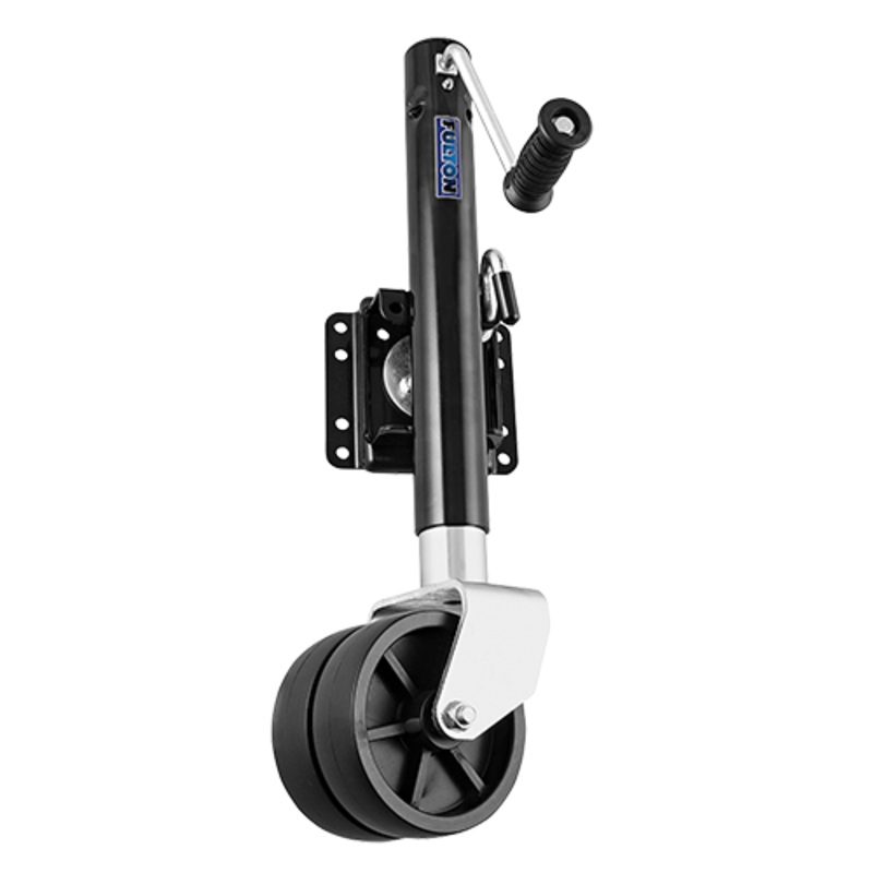 Fulton Marine Trailer Jack 1,500 lbs. Lift Capacity Sidewind Bolt-On Side Mount, 12 Inch Travel Black