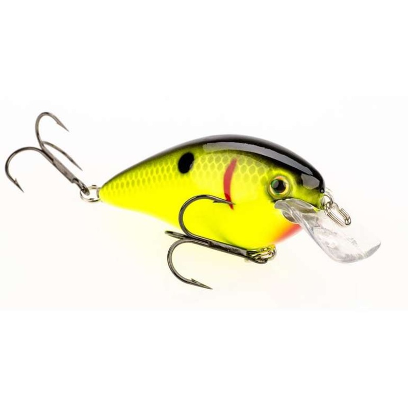 Strike King KVD 1.5 Squarebill Crankbait - Black Back Chartreuse