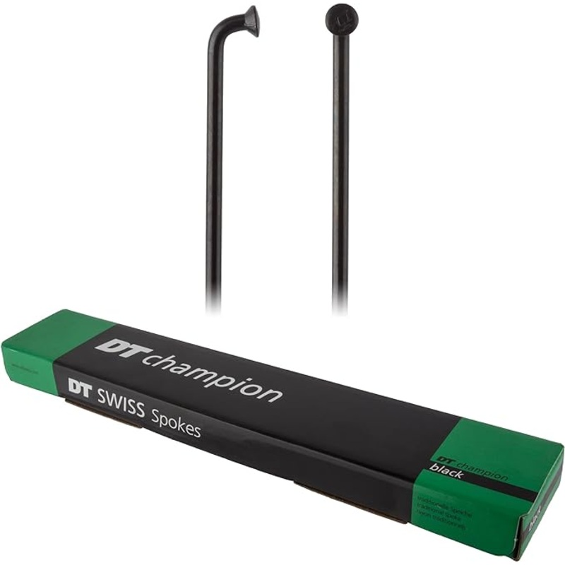 DT Swiss Champion 2.0 Blank Spokes: 315mm Threadless Black