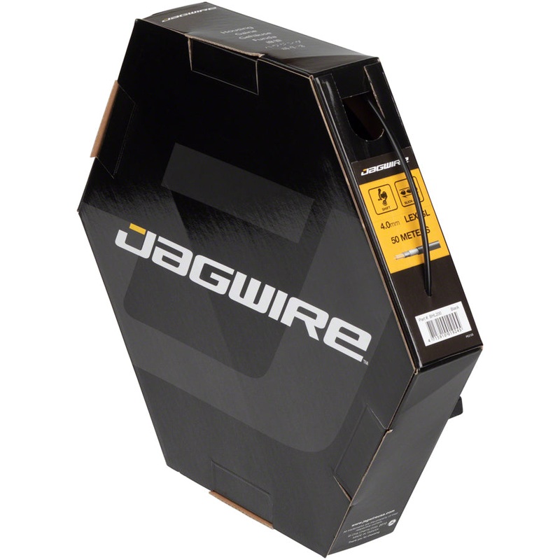 Jagwire 4mm Sport Derailleur Housing with Slick-Lube Liner 50M File Box, Black