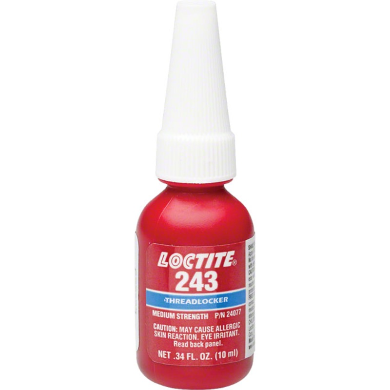 Loctite #243 Threadlocker Medium Strength - For Fastners 6-20mm, Oil Resistant, 10ml