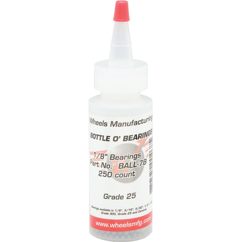 Wheels Manufacturing Wheels Manufacturing Grade 25 1/8" Loose Ball Bearing: Bottle of 250
