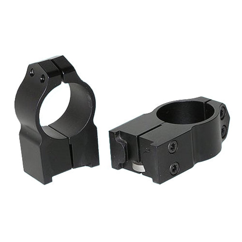 Warne Scope Mounts Maxima Ruger M77/Hawkeye 1" High Steel 2-Piece Fixed Scope Ring, Matte Black - 2R7M