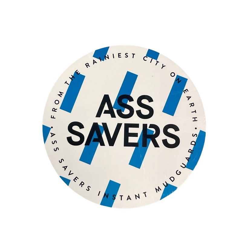 Ass Savers 80mm Blue Rain Sticker