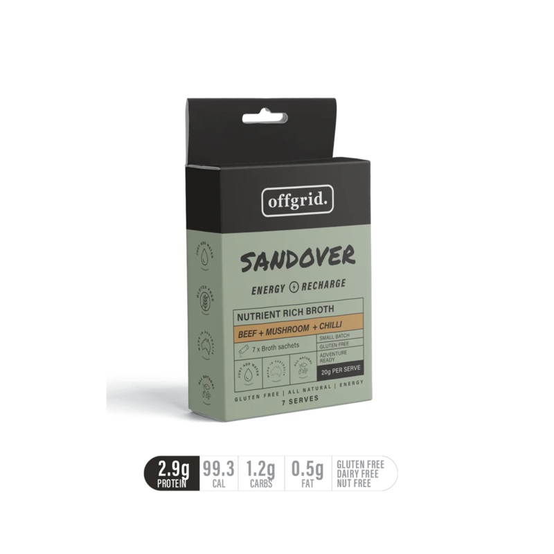 Offgrid Heat & Eat Meal - Sandover - Nutrient Rich Broth- 7 Serve Boxs