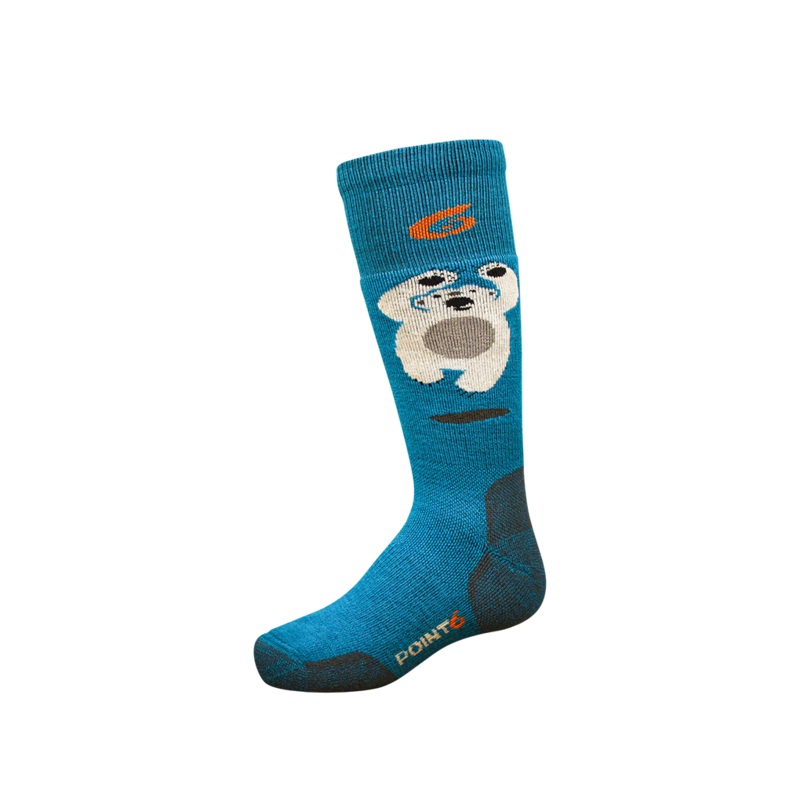 Point6 Merino Kids Polar Bear Medium OTC Ski/Snowboard Socks