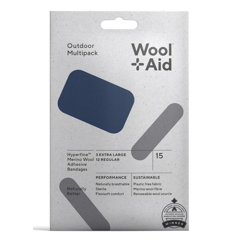 Wool Aid Merino Wool Adhesive Bandages - Outdoor Multipack 15pcs