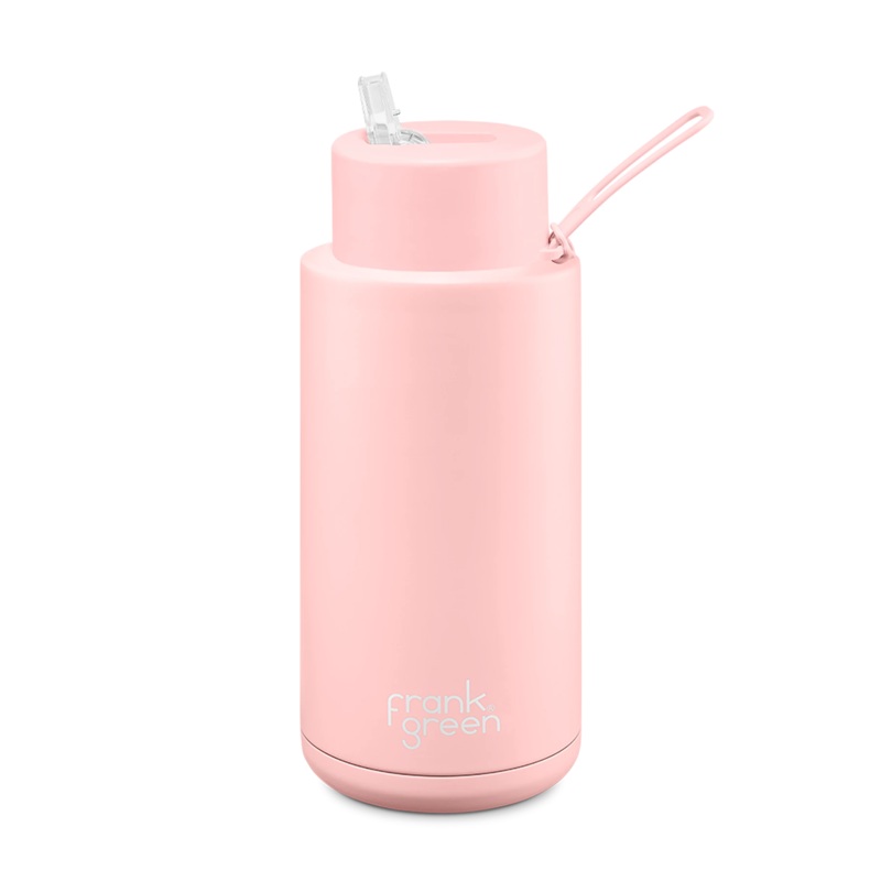 Frank Green Ceramic 34oz/1L Reusable Bottle with Straw