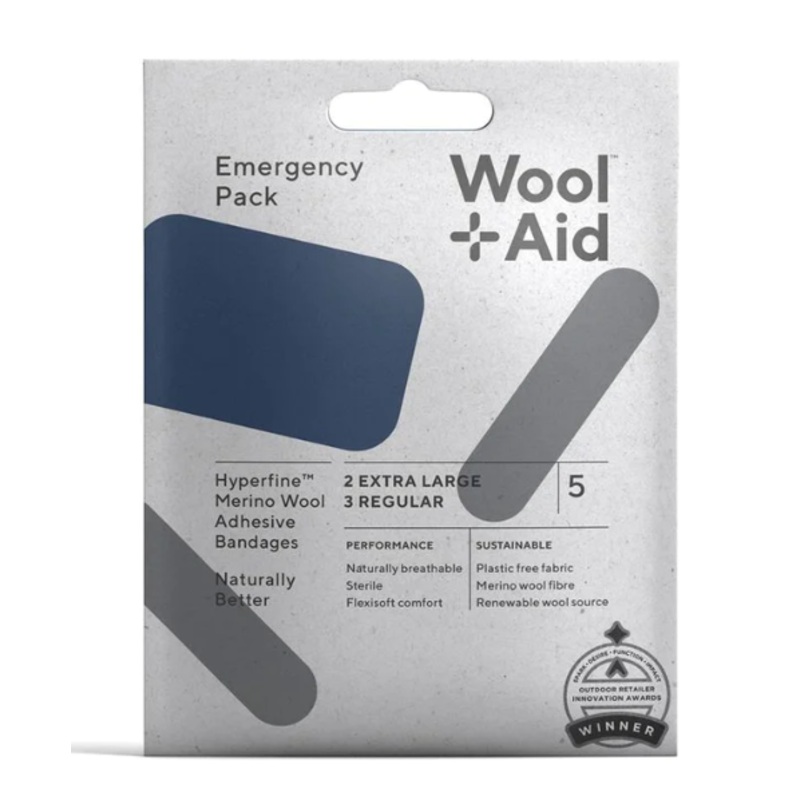 Wool Aid Merino Wool Adhesive Bandages - Emergency Pack 5pcs