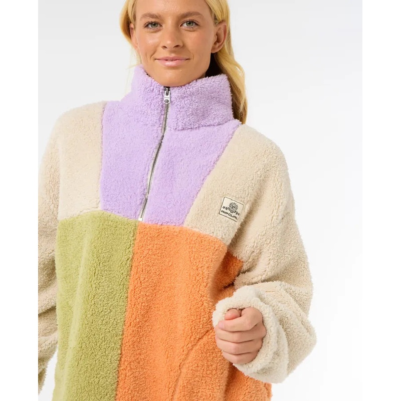 RIP CURL Women's Block Party Polar Fleece 1/4 Zip