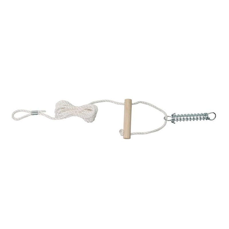 Oztrail 6MM Single Guy Rope with Wooden Runner & Spring