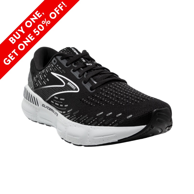 Mens Glycerin 20  Black/White/Alloy (D Width)