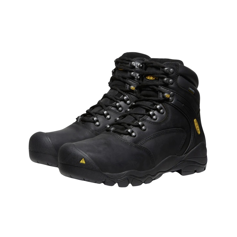 Men's Louisville 6-inch Waterproof (Steel Toe) Boot - Black (D Width)