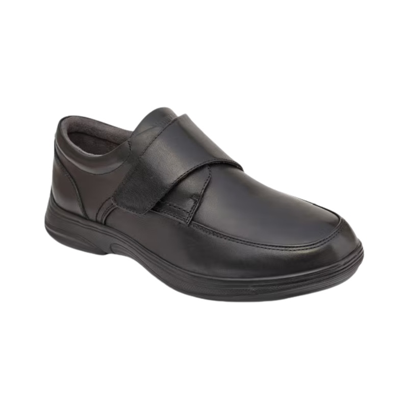 Men's Casual Oxford #28 - Black Velcro (Regular Width)
