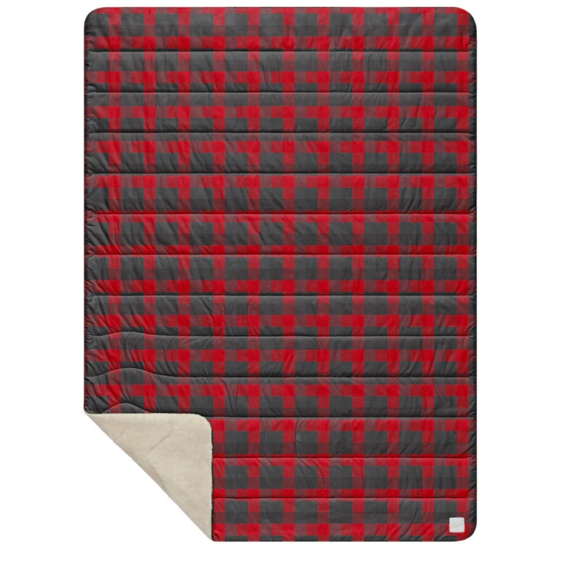 Rumpl Flannel Sherpa Buffalo Plaid Throw Blanket