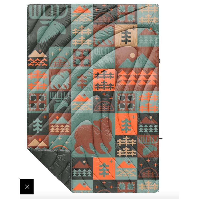 Original Puffy Blanket - Forest Cabin