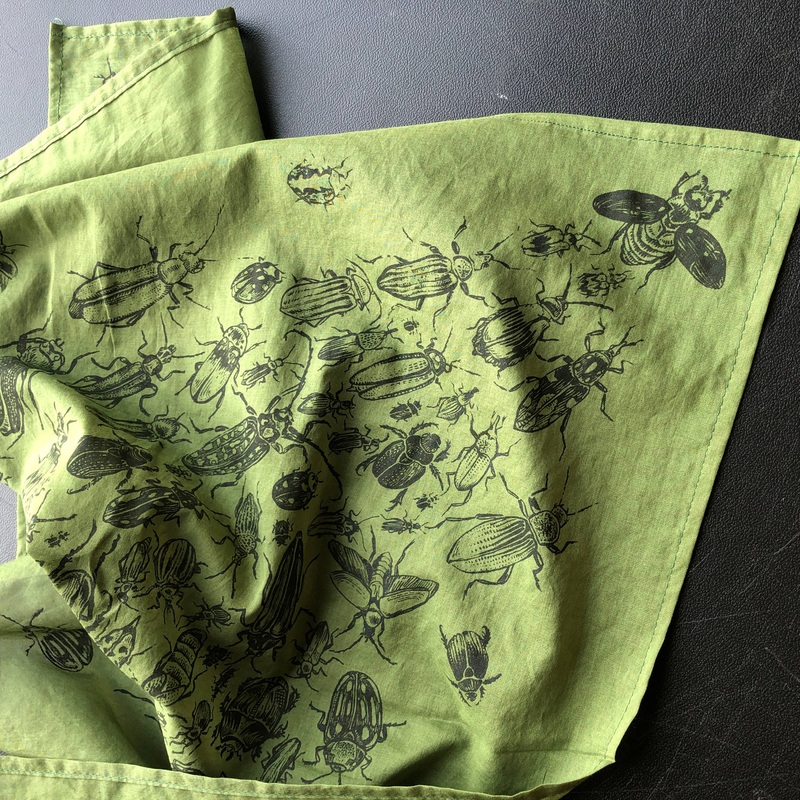 Solstice Handmade - Beetles Bandana - Grass Green