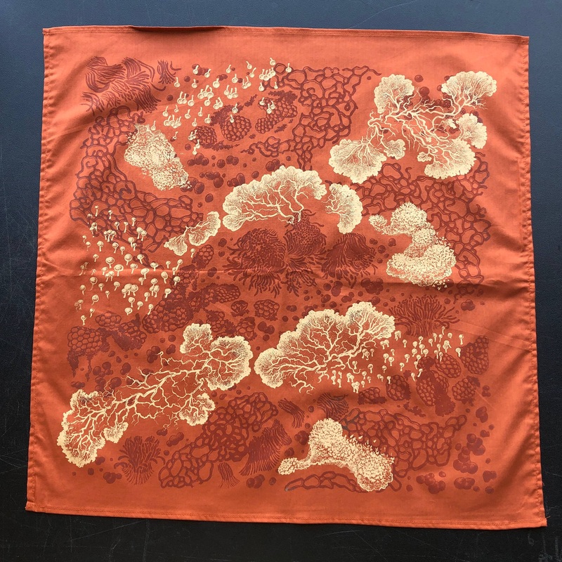 Solstice Handmade - Slime Mold Bandana - Rust