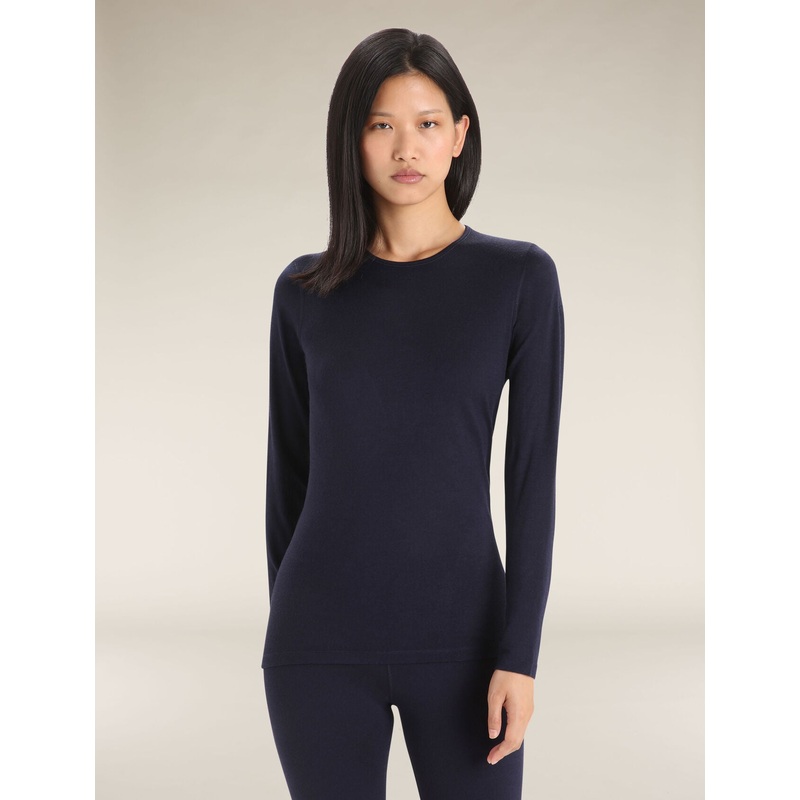 Icebreaker 200 Oasis Long Sleeve Crewe (Women's) Midnight Navy