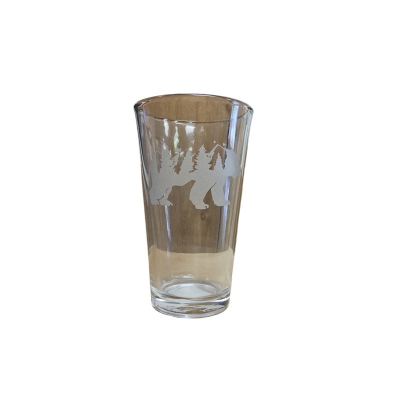 Clear Bear Pint Glass