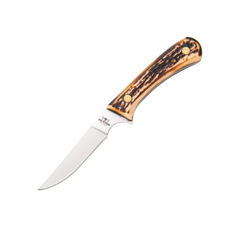 Bear and Son 6 1/2 Stag Delrin Bird & Trout Knife-751