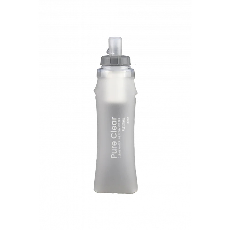 Pure Clear 500ml/1000ml Collapsible Squeeze Water Filter Bottle